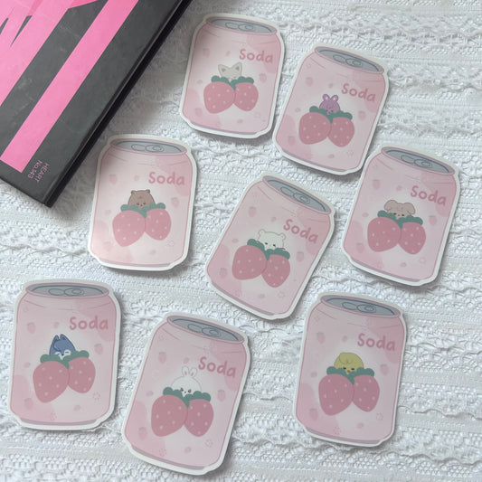 Skzoo Strawberry Soda Sticker