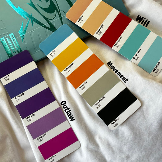 Ateez Color Swatch Bookmarks